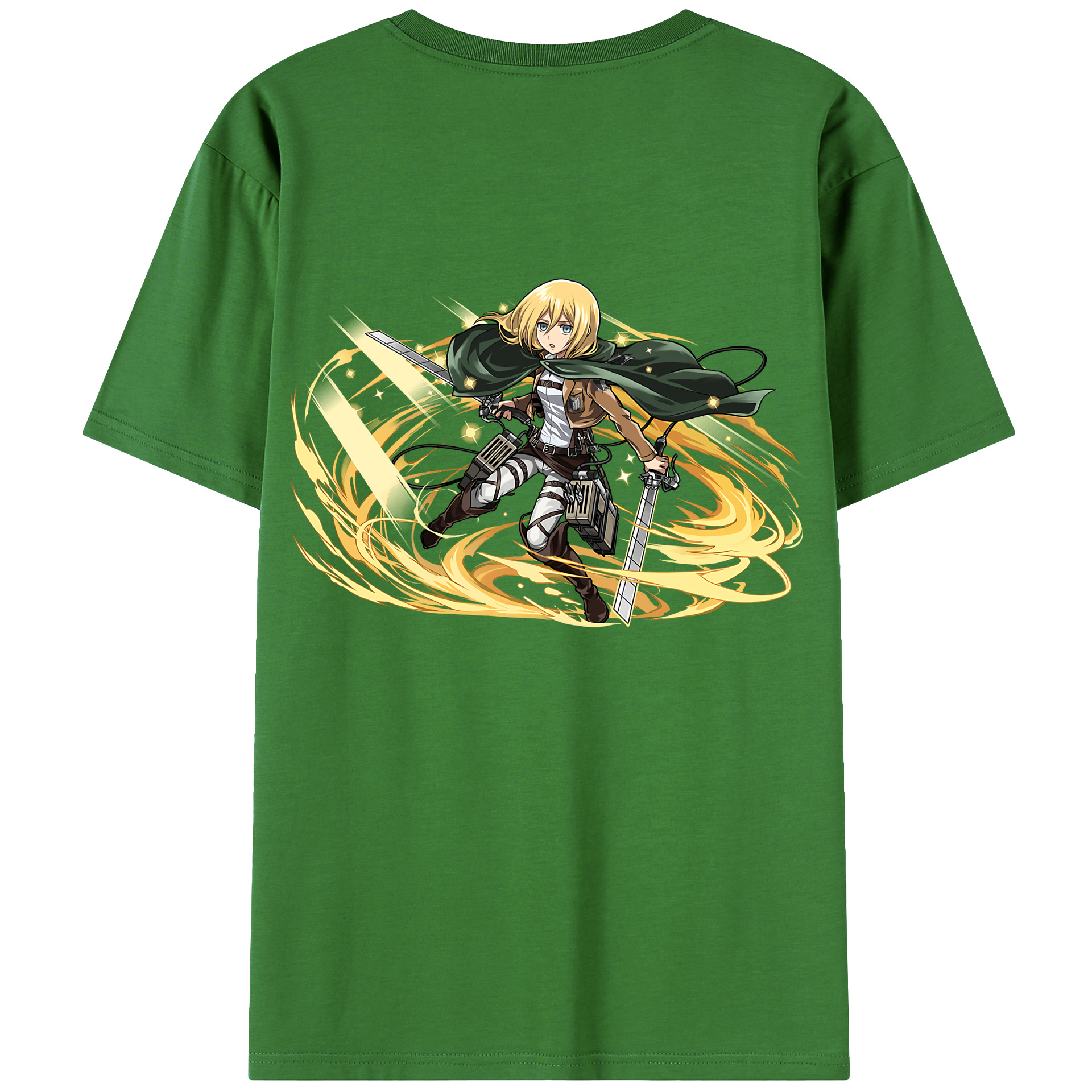 （画像用） 進撃の巨人 クリスタ·レンズ Attack on Titan Christa Lenz レディース半袖Tシャツ(バックプリント)